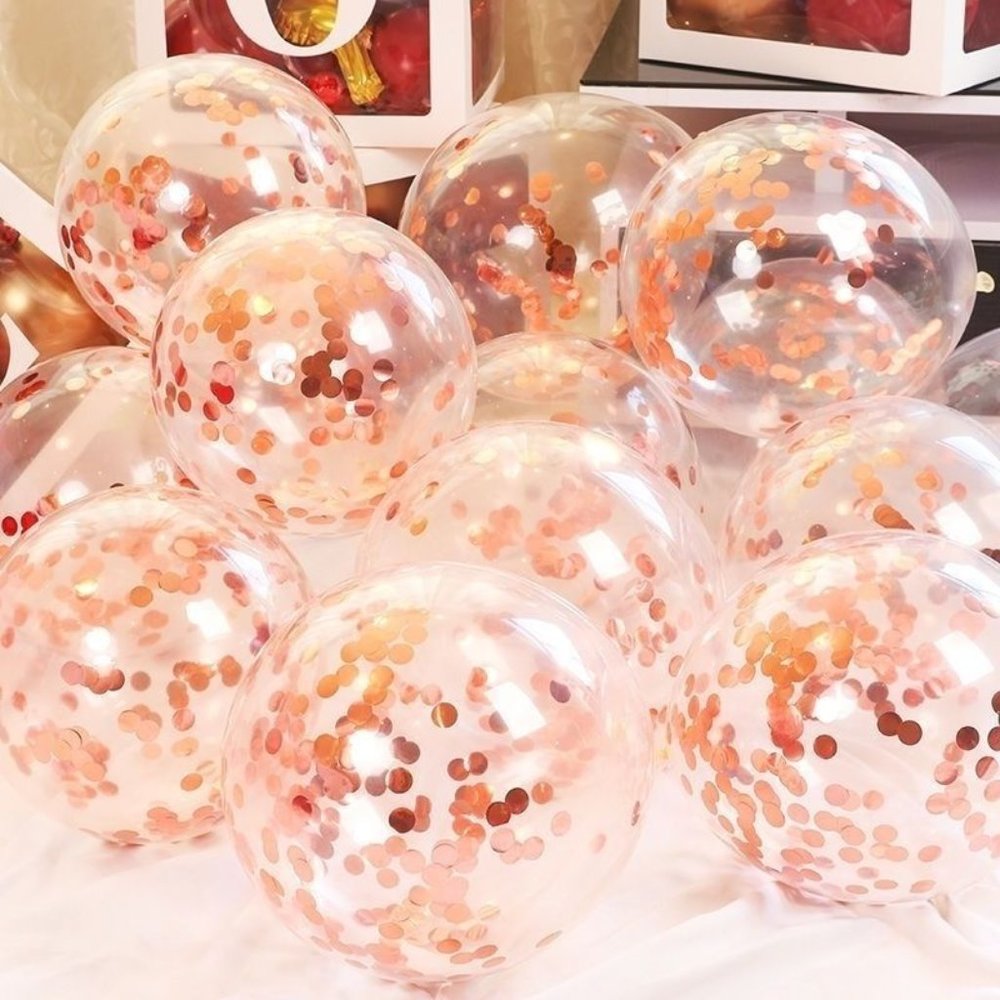 Decorative balloons golden Christmas birthday (10)